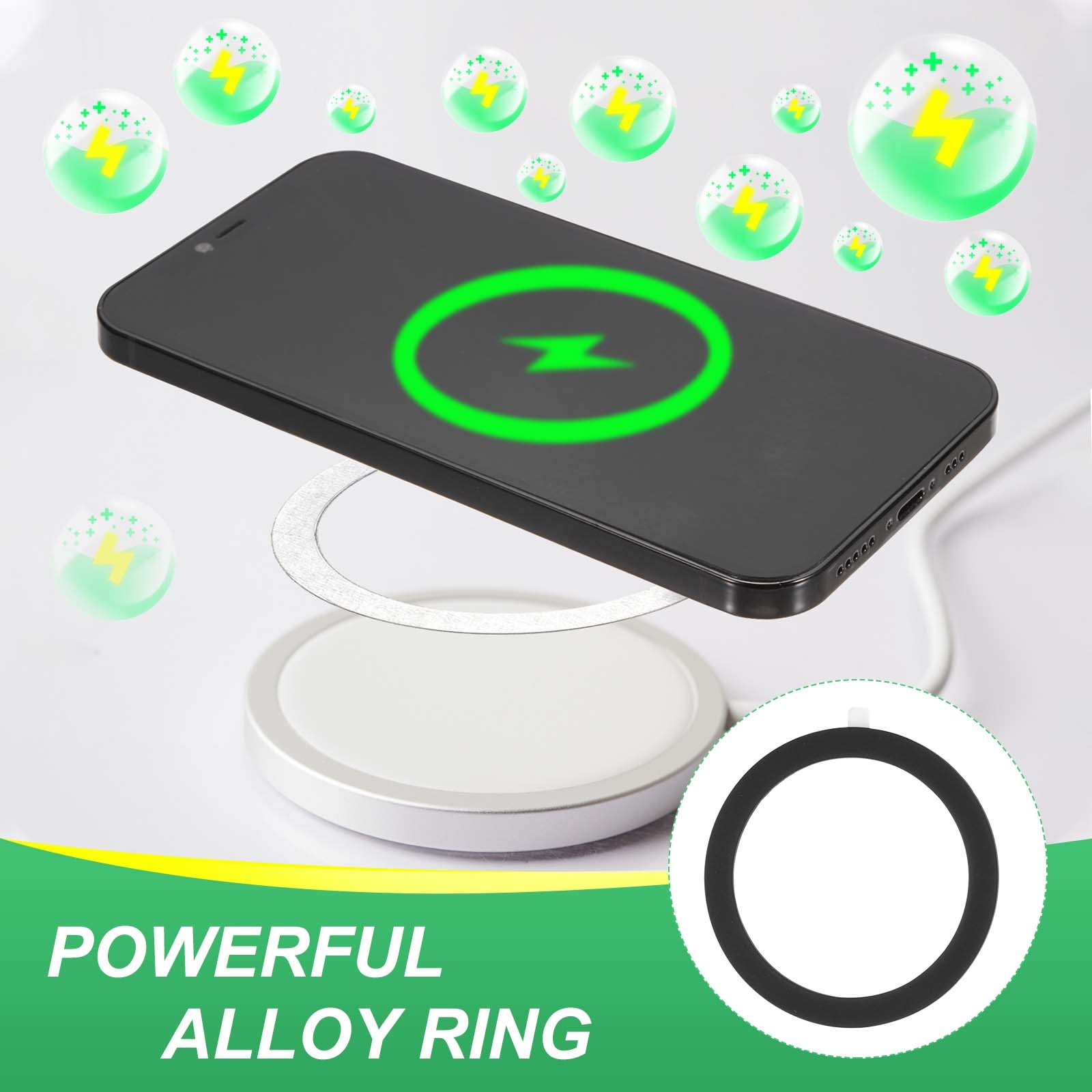 Universal Round Magnetic Adapter Ring, 6 Pcs Sticker Ring, Black