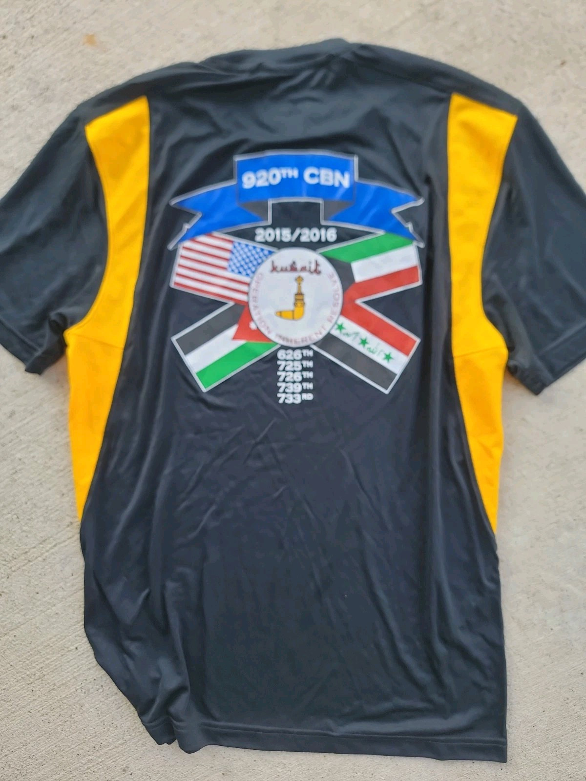 Army company shirt 920th CBN SOCCER JERSEY Size M 626 725 726 733 739