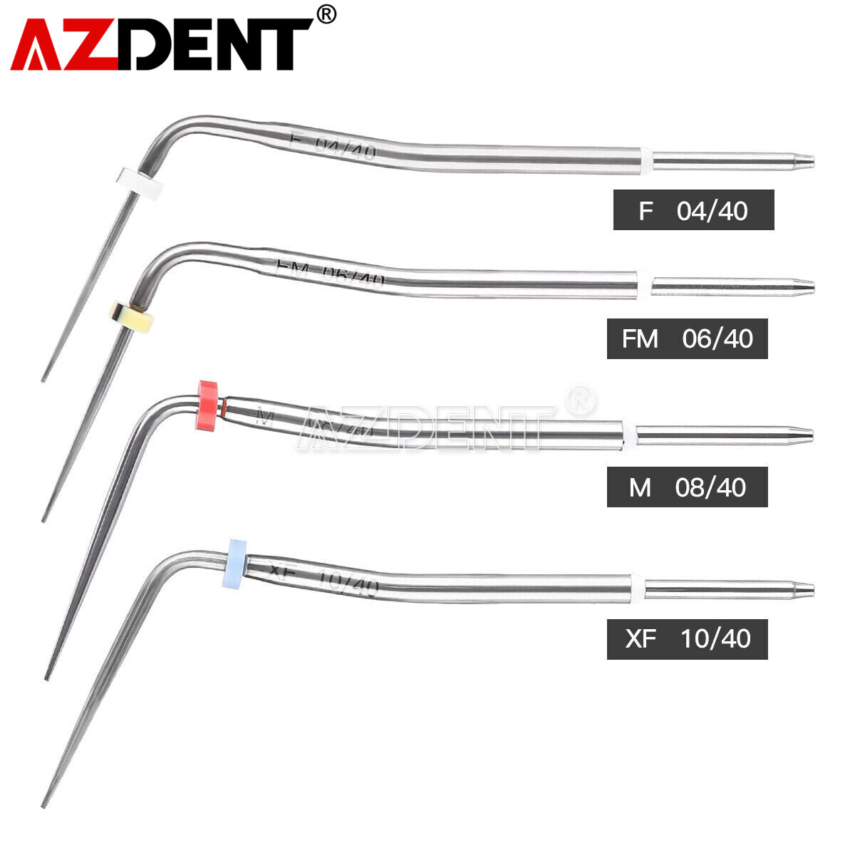 AZDENT Dental Endo Obturation System Gutta Percha Pen Heated Tips F XF FM M