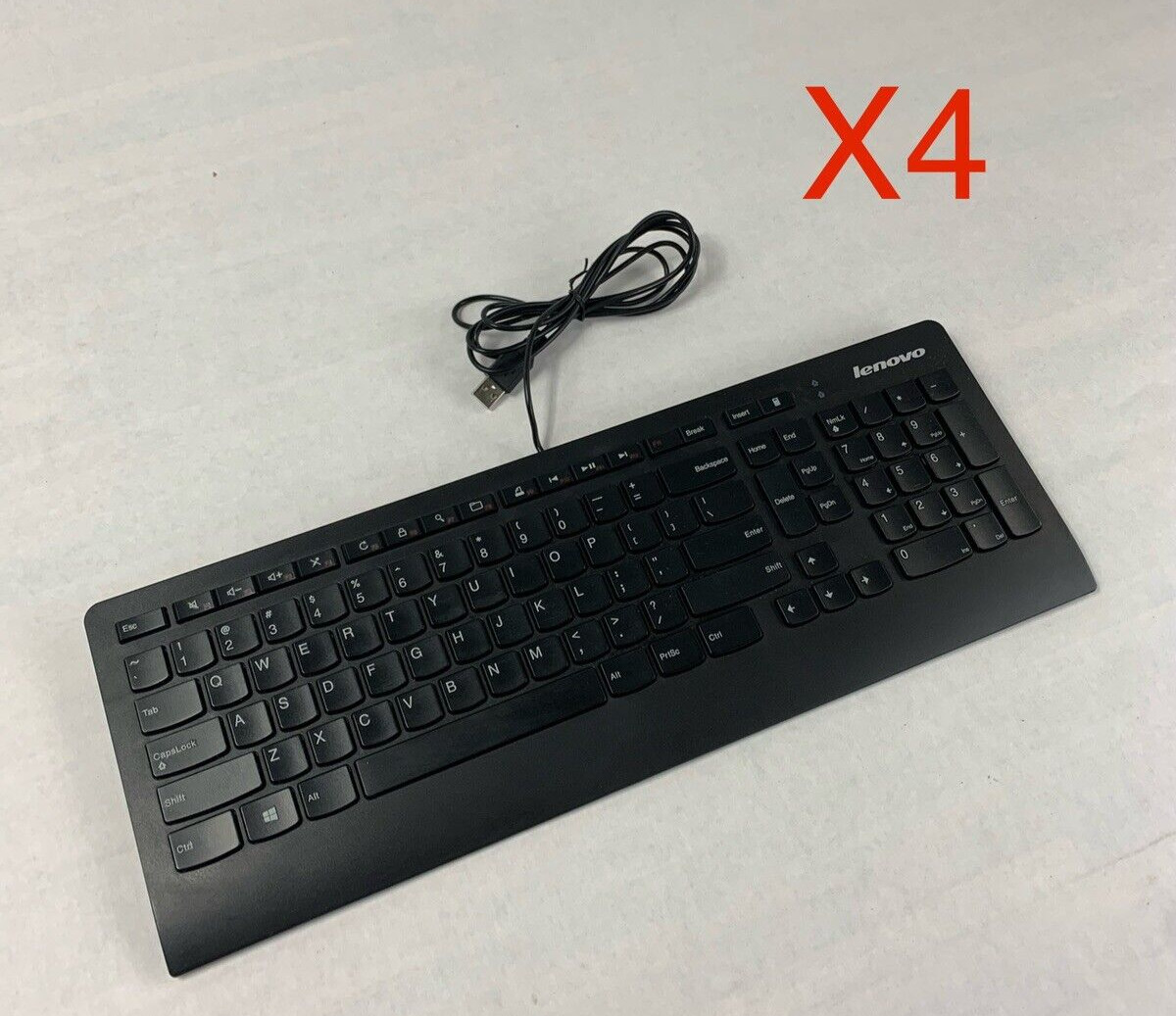 Lot of 4 Lenovo KU-0989 Keyboard 54Y9489