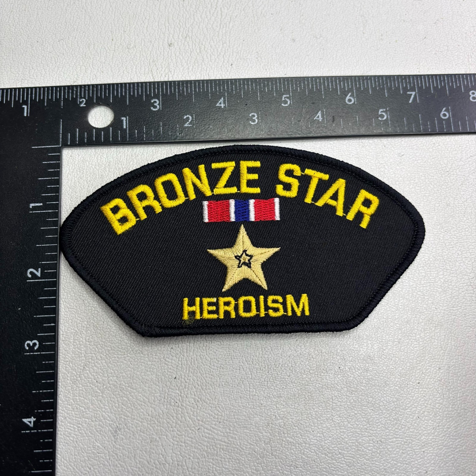 Military BRONZE STAR HEROISM Hat Patch 62X9