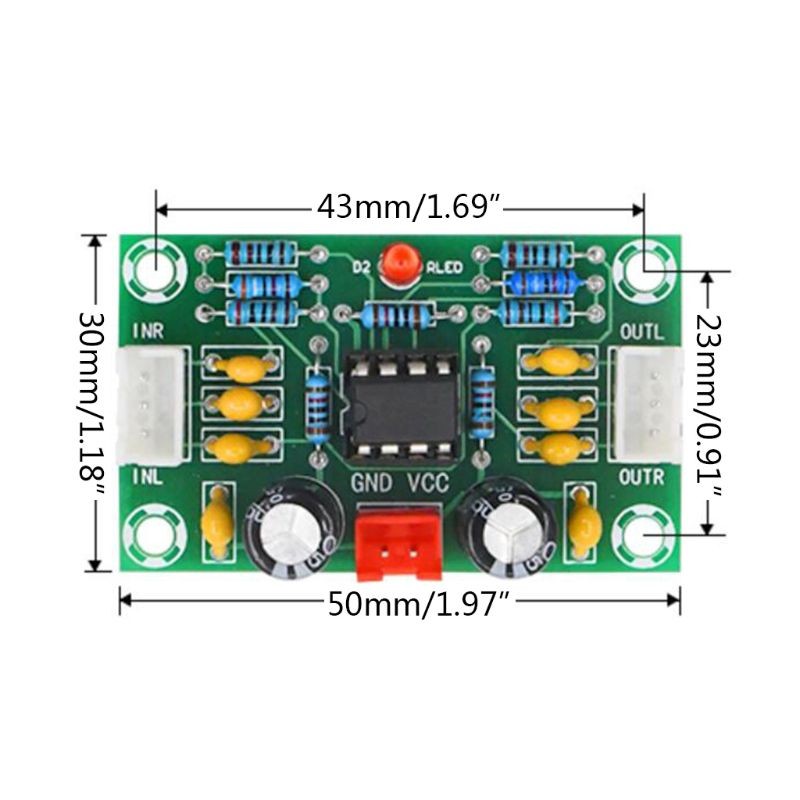 Preamplifier Board Module Amplifier Front Panel Digital Tone Board Wide Voltage