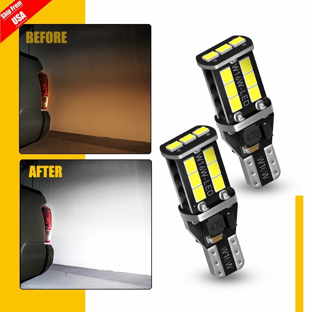 AUXITO T15 921 912 LED Reverse Backup Light Bulb 2400LM 6000K Super Bright White