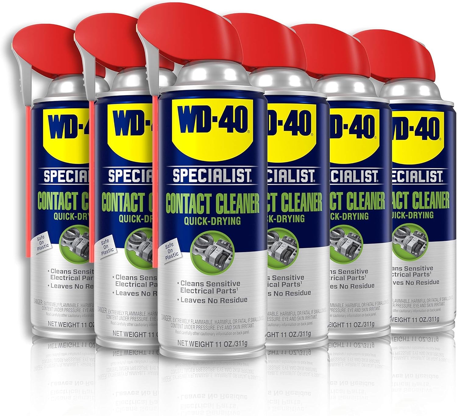 WD-40 Specialist Contact Cleaner Spray, 11 oz. [6-PACK] Electrical Cleaners
