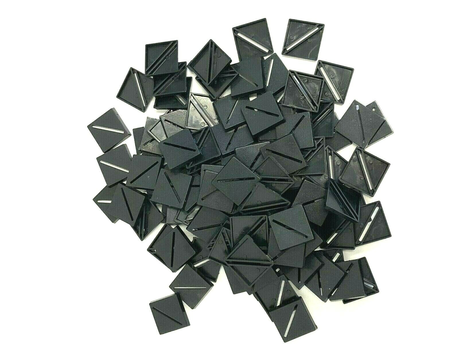 Lot of 100 Warhammer Fantasy 25mm Square Beveled Slot Bases Saurus Orc Chaos