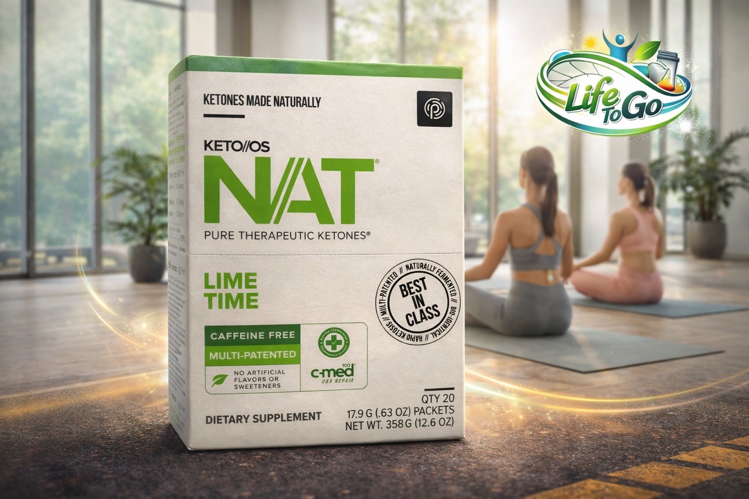 PRUVIT  Ketones NAT 20 Packets Caffeine Free/LIME TIME/FREE SHIPPING E-05/2026