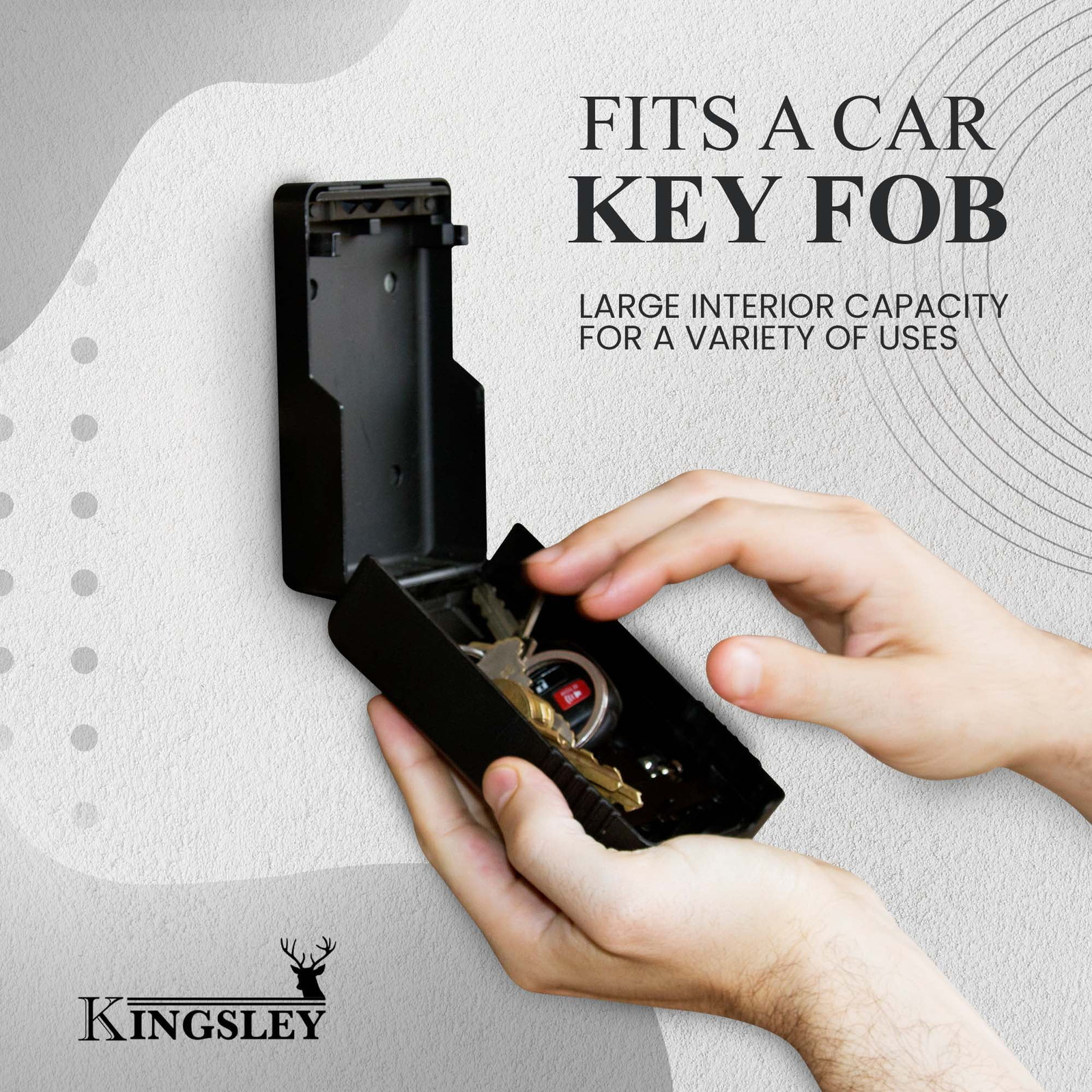 Key Lock Box - Guard-A-Key, Secure Weatherproof Key Box Wall Mount for Indoors a