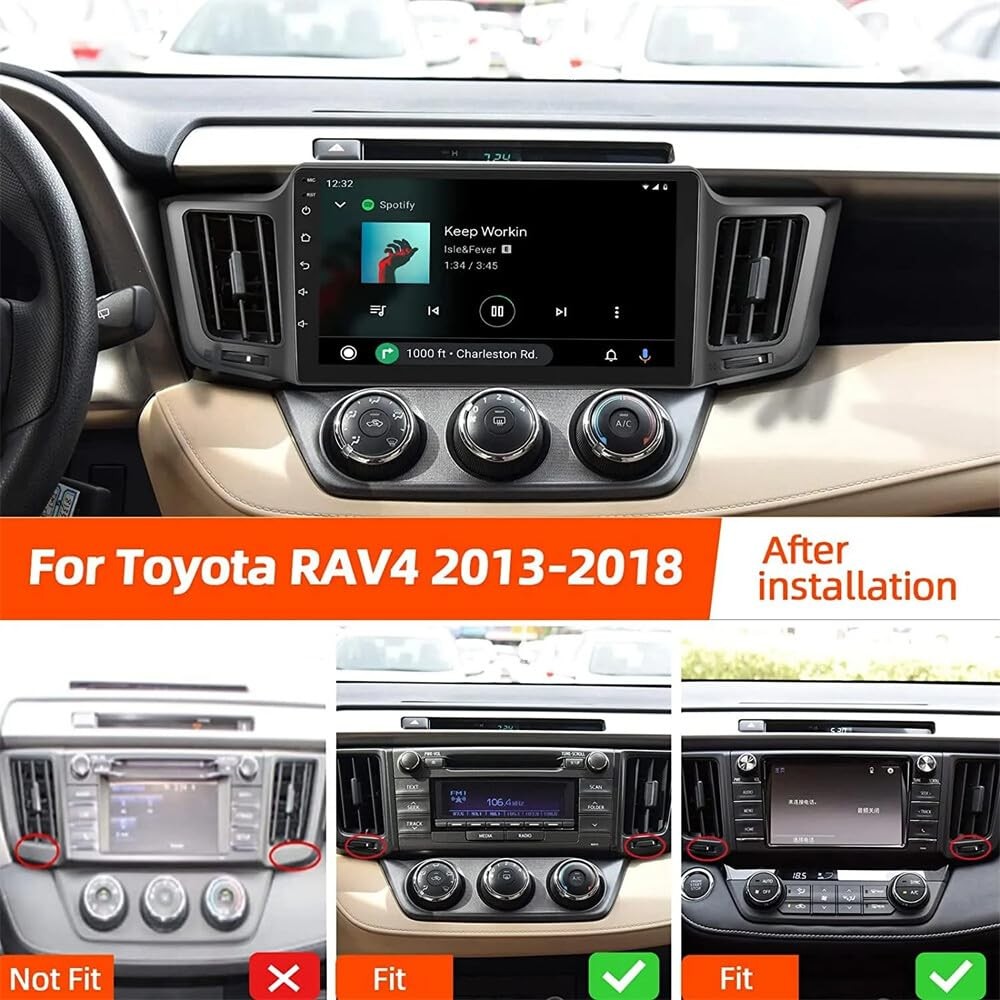 10 Inch Double Din Car Stereo Wireless Carplay Android Auto GPS Bluetooth