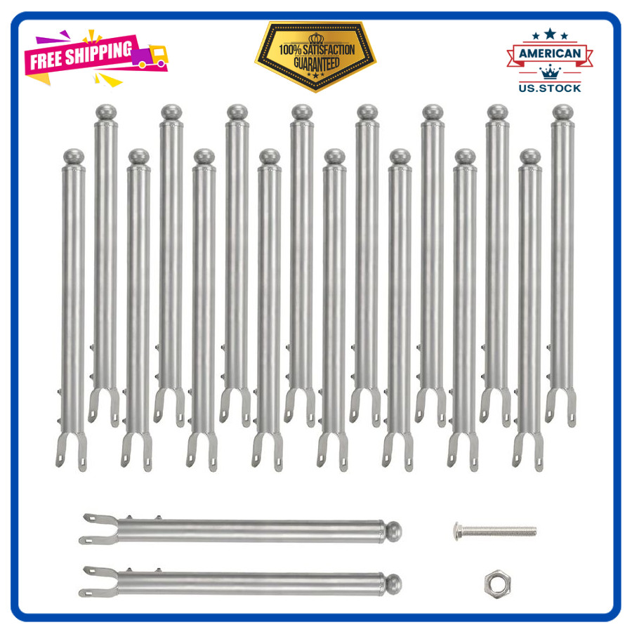 18 Pack 1-3/8'' Chain Link Fence Extension 20'' Galvanized Silver Post
