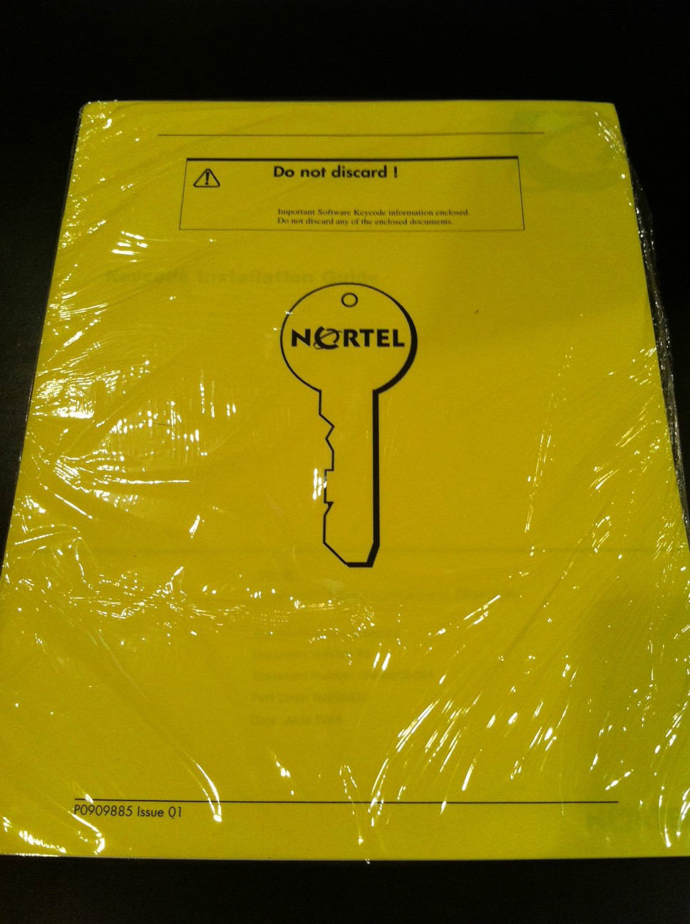 Nortel Norstar Call Pilot 100 150 4-Seat Voice Mailbox Keycode Code NTKC0092