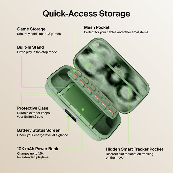 Gaming Charging Case Pro 30W, Green