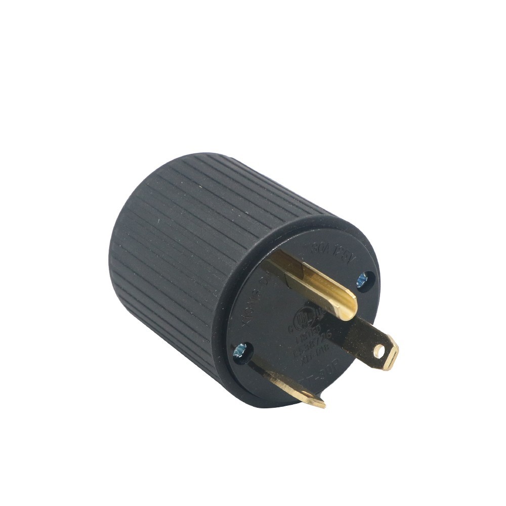 NEMA TT-30P 30A 125V RV Travel Trailer Power Plug 3-Prong Male Connector