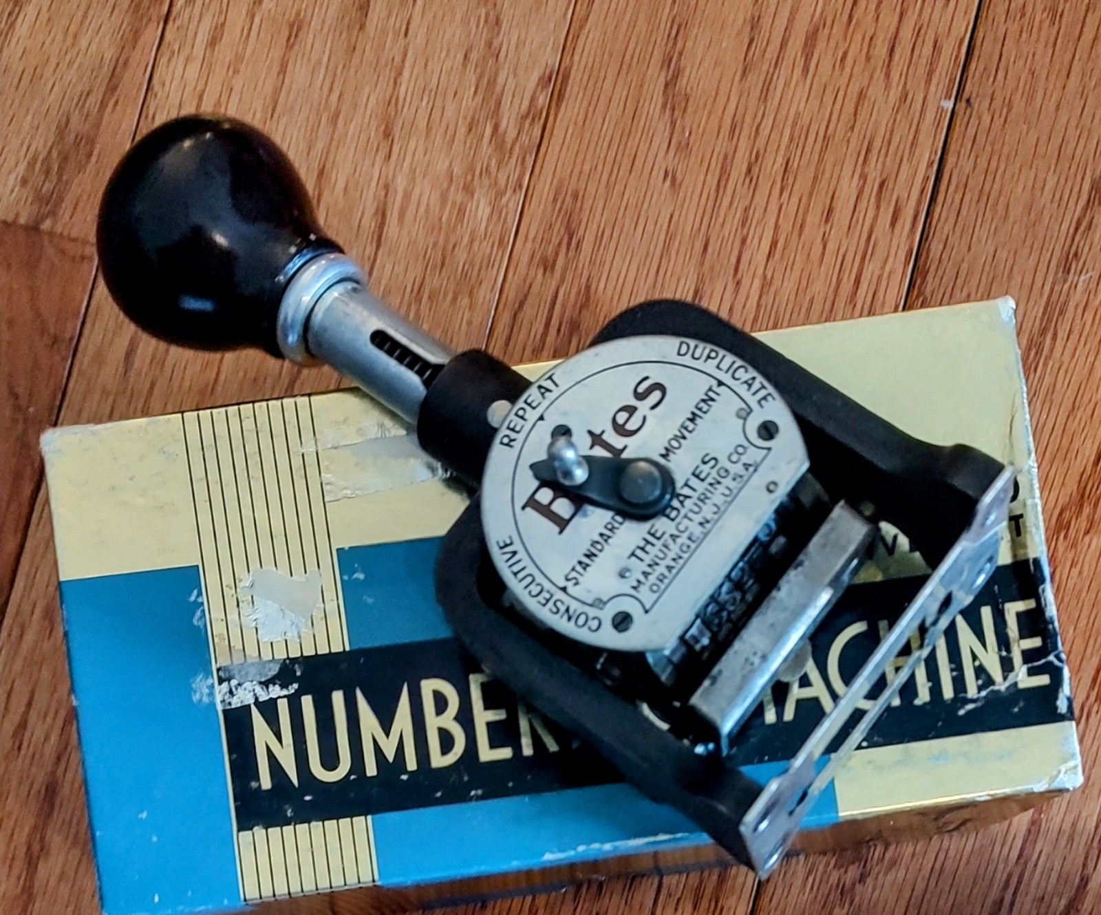 Bates Standard Movement Numbering Machine 6 Wheels CD Figures In Box