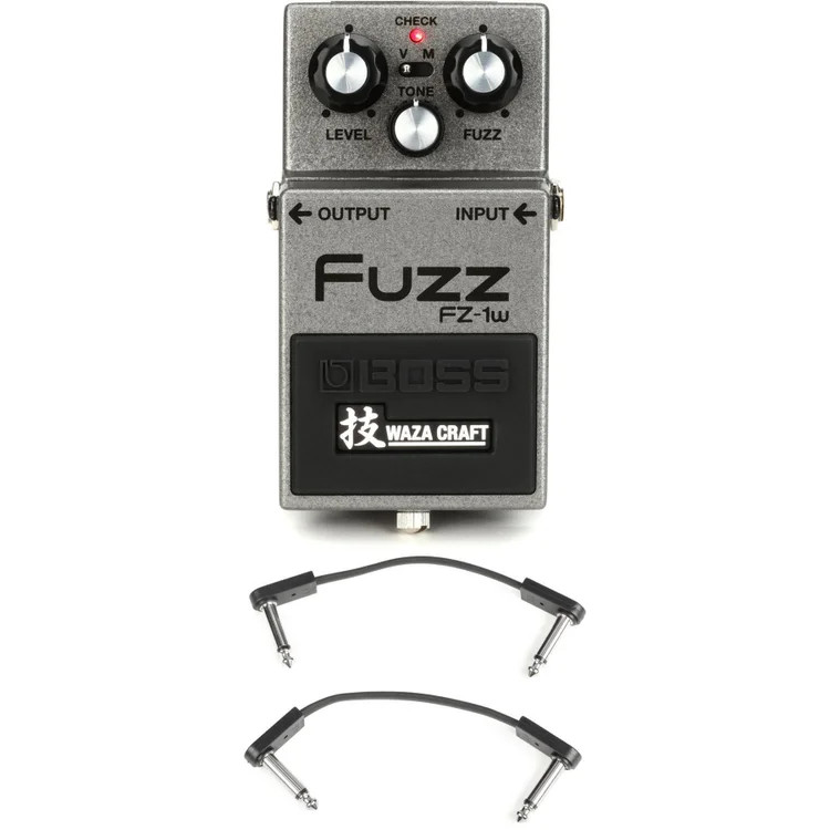 Boss FZ-1W Waza Craft Fuzz Pedal with EBS Patch Cables