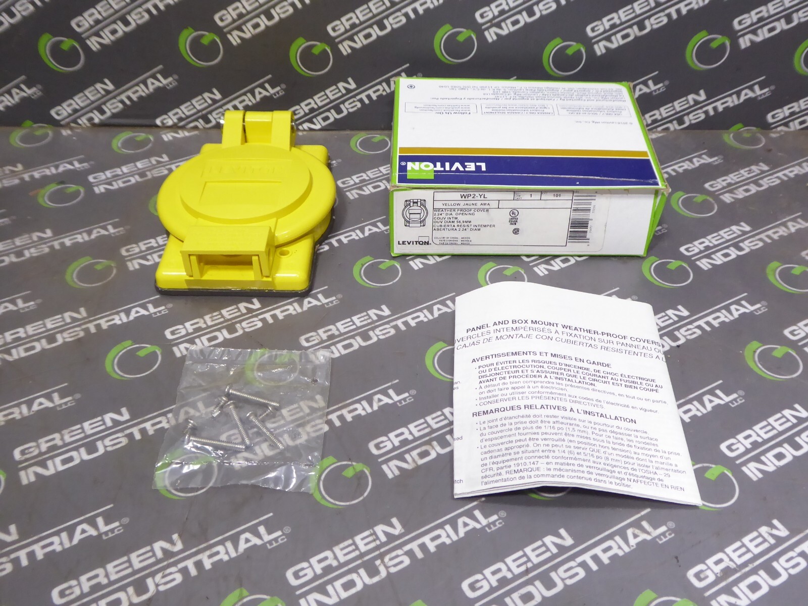 NEW Leviton WP2-YL 2.24" 1-Gang Yellow Weatherproof Outlet Cover