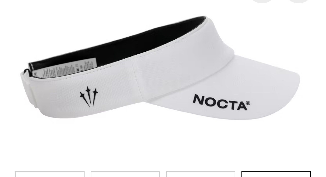 Nike x Drake NOCTA Clublink Golf Visor In White Color.