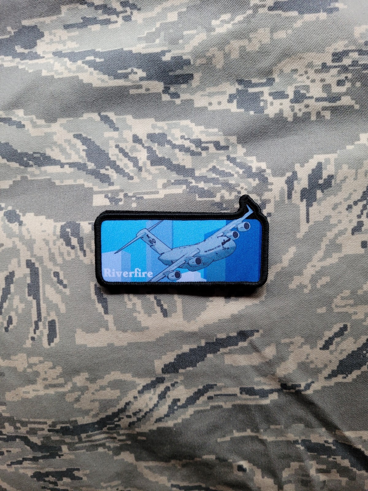 Atamonica - C-17 River Fire Cargo Plane Ace Combat anime pinup morale war patch