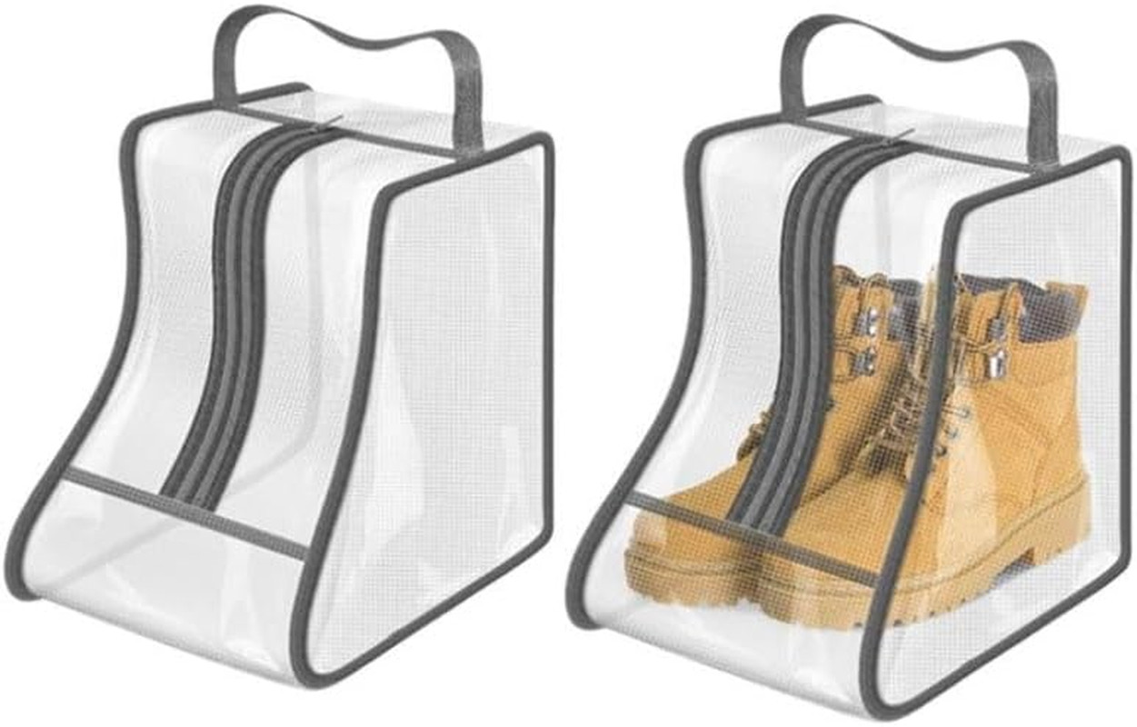 Portable 2 Pack Boots Storage, Short Boots Storage/Protector Bag,Grey Portable W