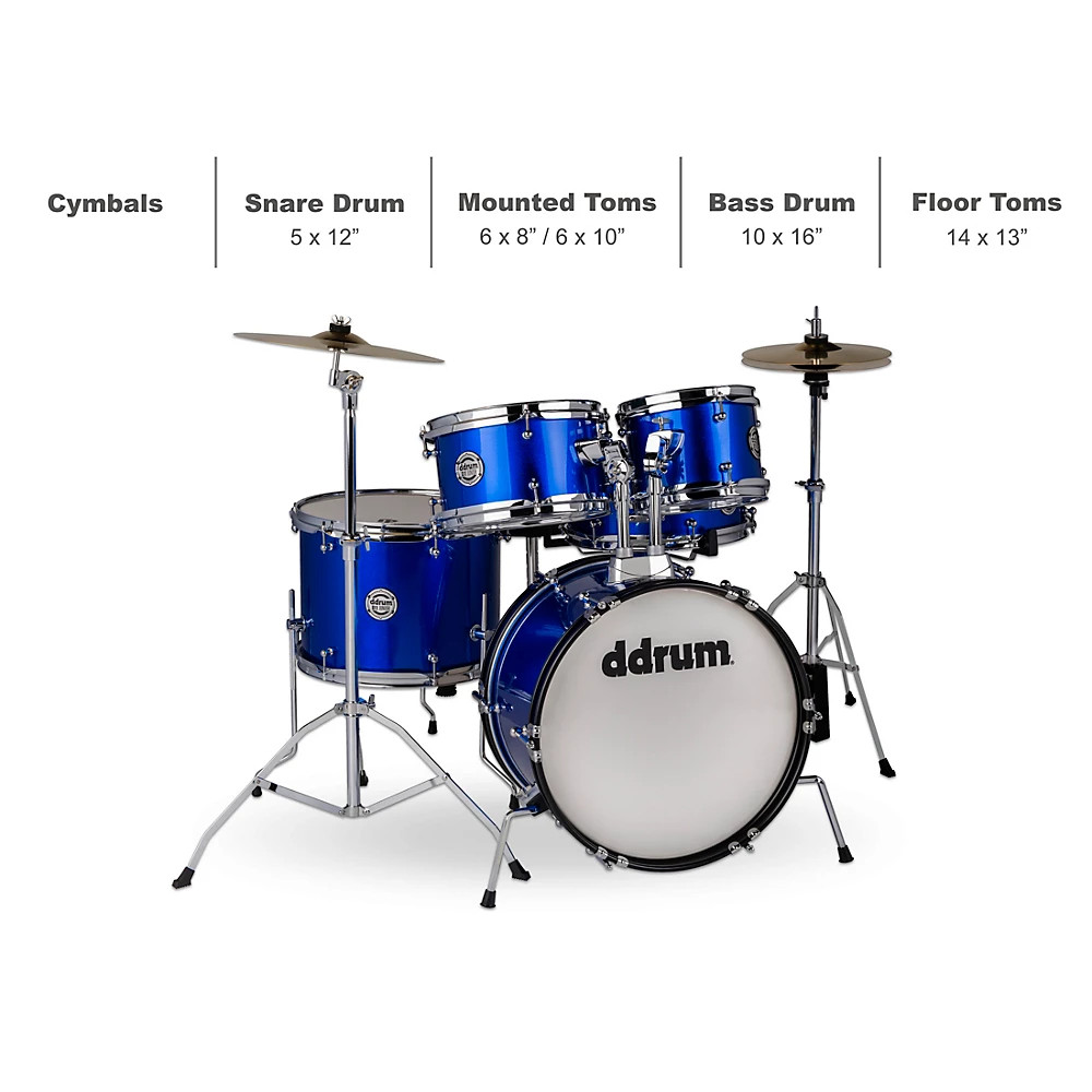 ddrum D1 Jr 5-Piece Complete Kit Cobalt Blue