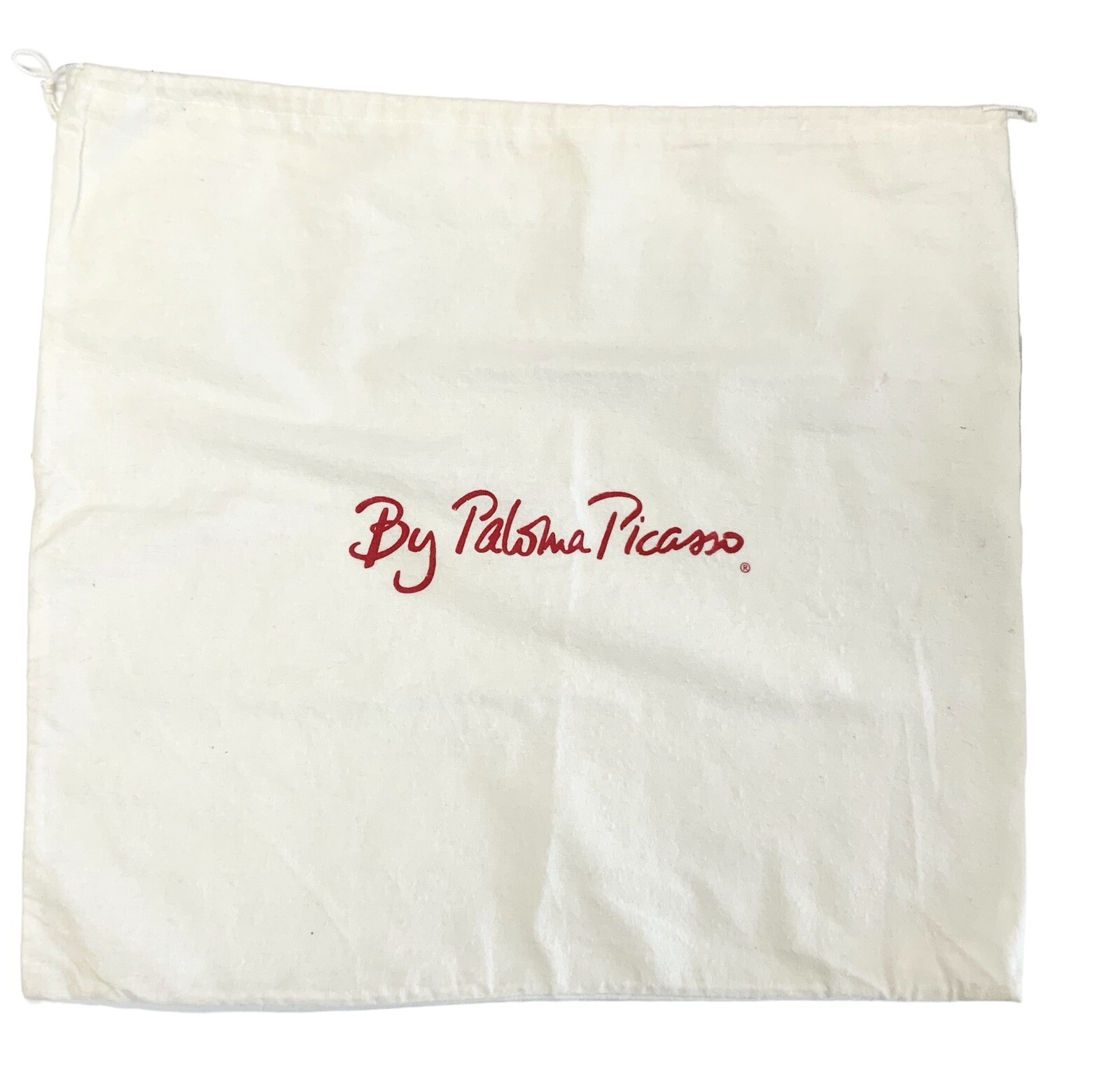 By PALOMA PICASSO Purse Shoe Dust Bag Cover White 18”x18”