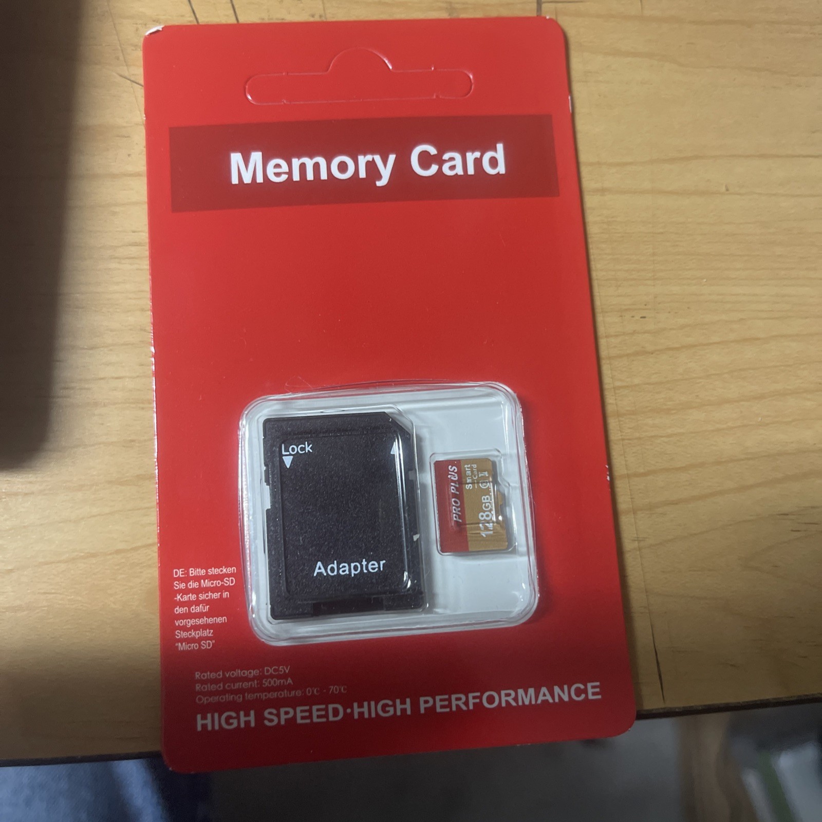 Pack TF Card 128GB with Adapter, High Speed Memory Card, UHS-I C10 A1 Memory T