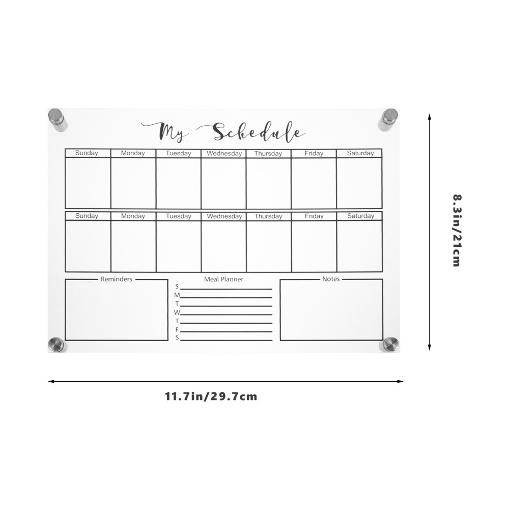 Weekly Planner Board Acrylic Office Magnetic Whiteboard Desk