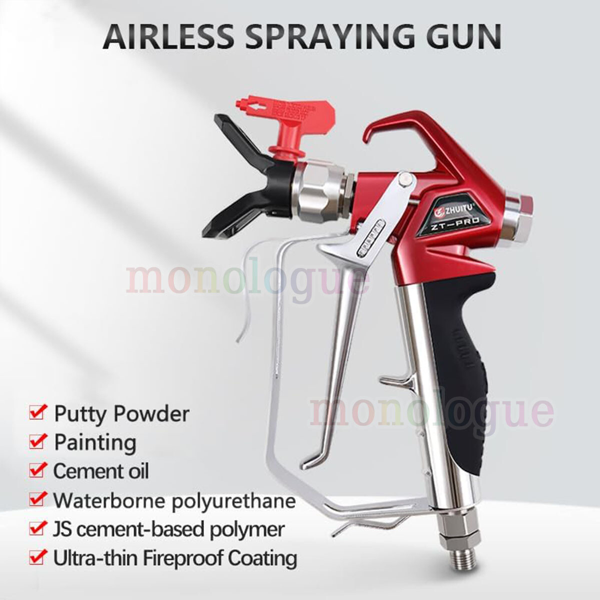 NEW Airless Spray Gun 538020 RX-Pro Red Series w/ 517 Tip & Guard NEW.USA SELLER