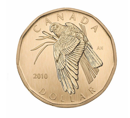 2010 Canada Specimen Loon Dollar $1 Northern Harrier - coin only - IN STOCK