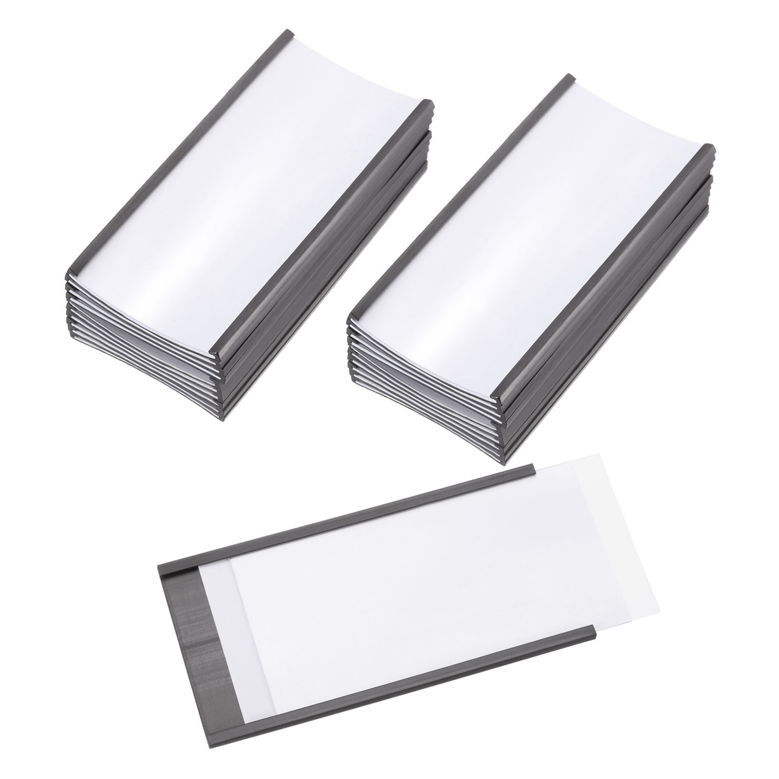 25 Pcs Magnetic Label Holder 4" x 2" with Paper Inserts C Channel