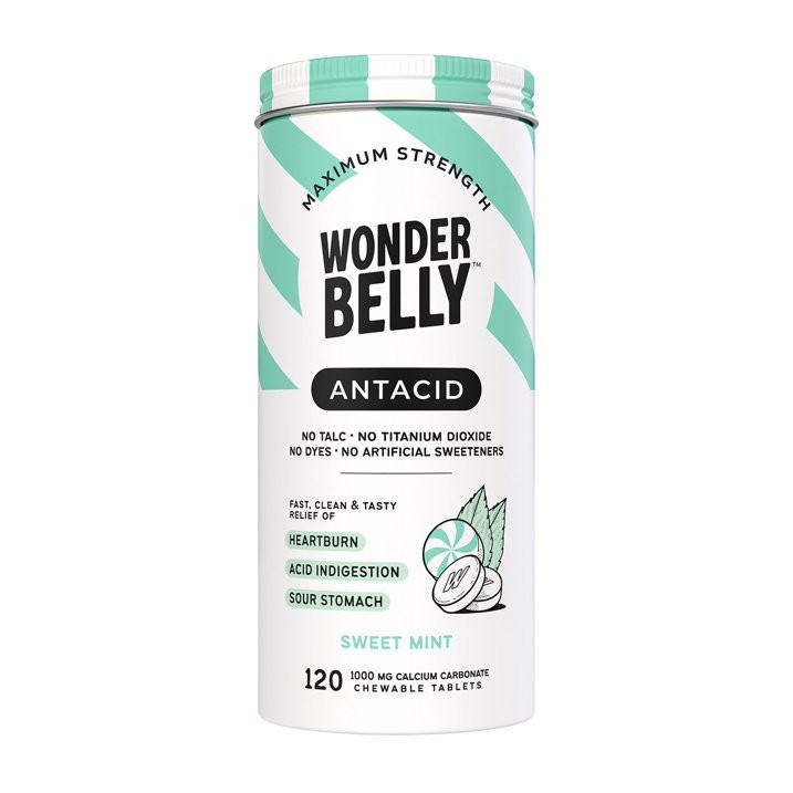Wonderbelly Sweet Mint Antacid Tablets, 120 ct.
