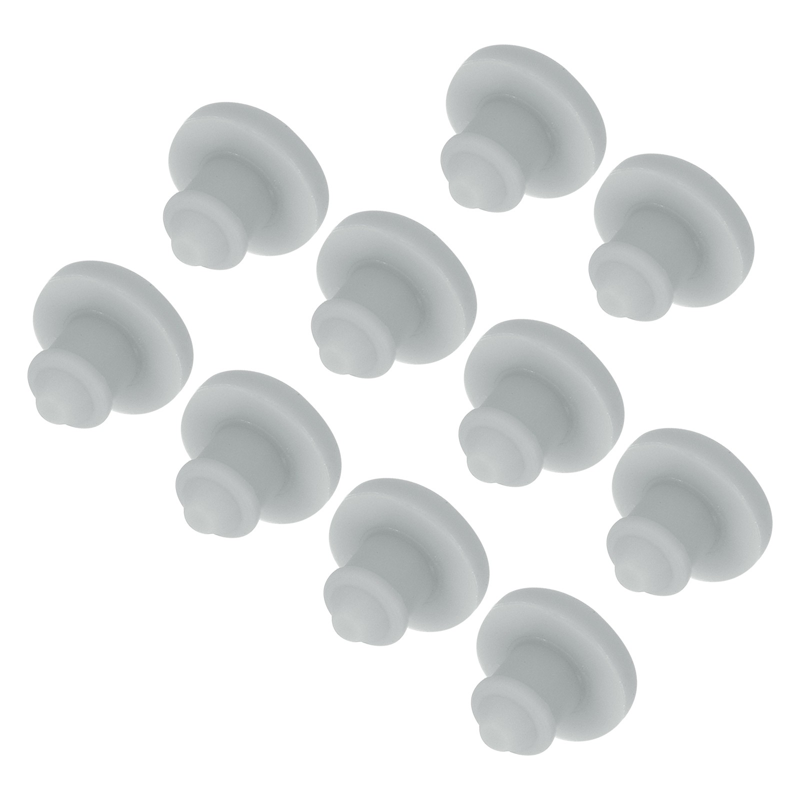 10pcs Silicone Snap in Locking Hole Plugs,3.5mm Narrow Groove 2mm Grey