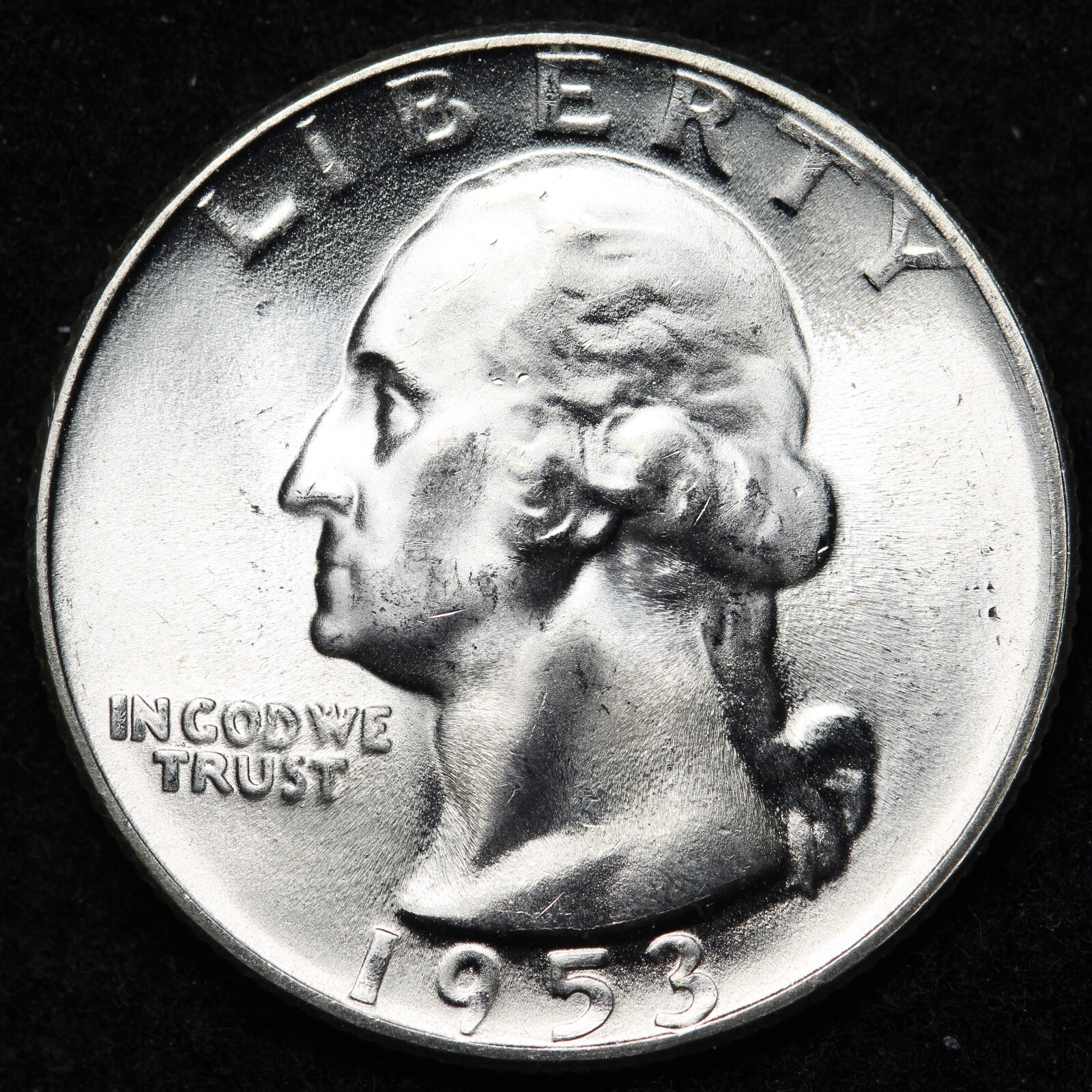 UNCIRCULATED UNC MS 1953-S WASHINGTON SILVER QUARTER FREE SHIPPING