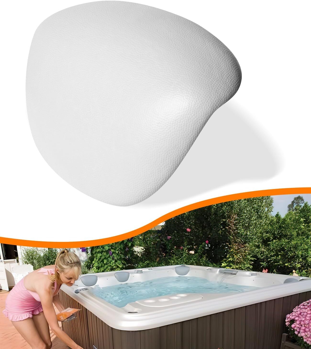6472-970 680 Reverse Wrap Around Gray Pillow for Sundance 680 Series Spas 07-17
