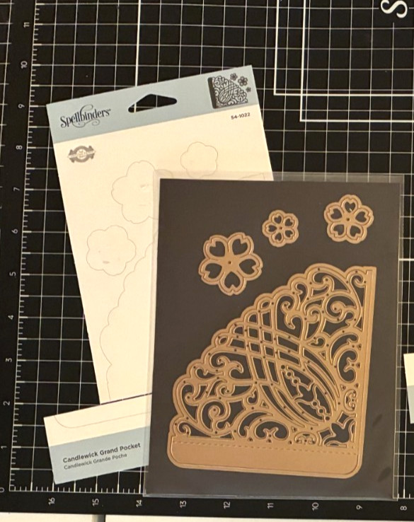 Spellbinders CANDLEWICK GRAND POCKET Cutting Dies w/Magnetic Backing