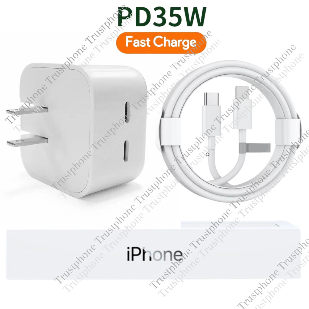 35W Dual USB C Fast Wall Charger PD Power Adapter For iPhone 14/13/12/11/8 iPads