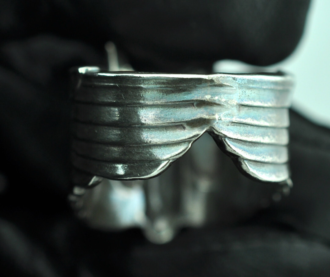 Solid 925 Sterling US Air Gunner Bullet Wings Ring