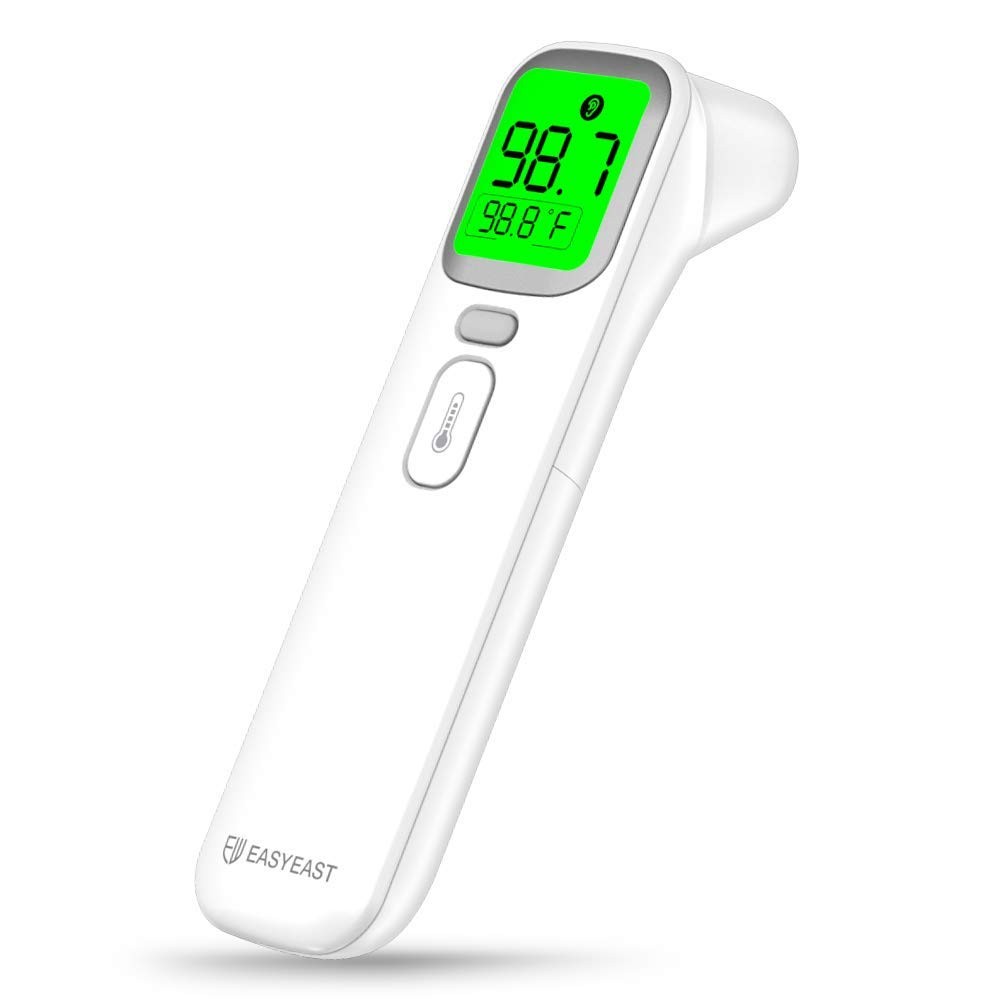 EasyEast Touchless Infrared Forehead Thermometer, Smart Green,Orange,Red
