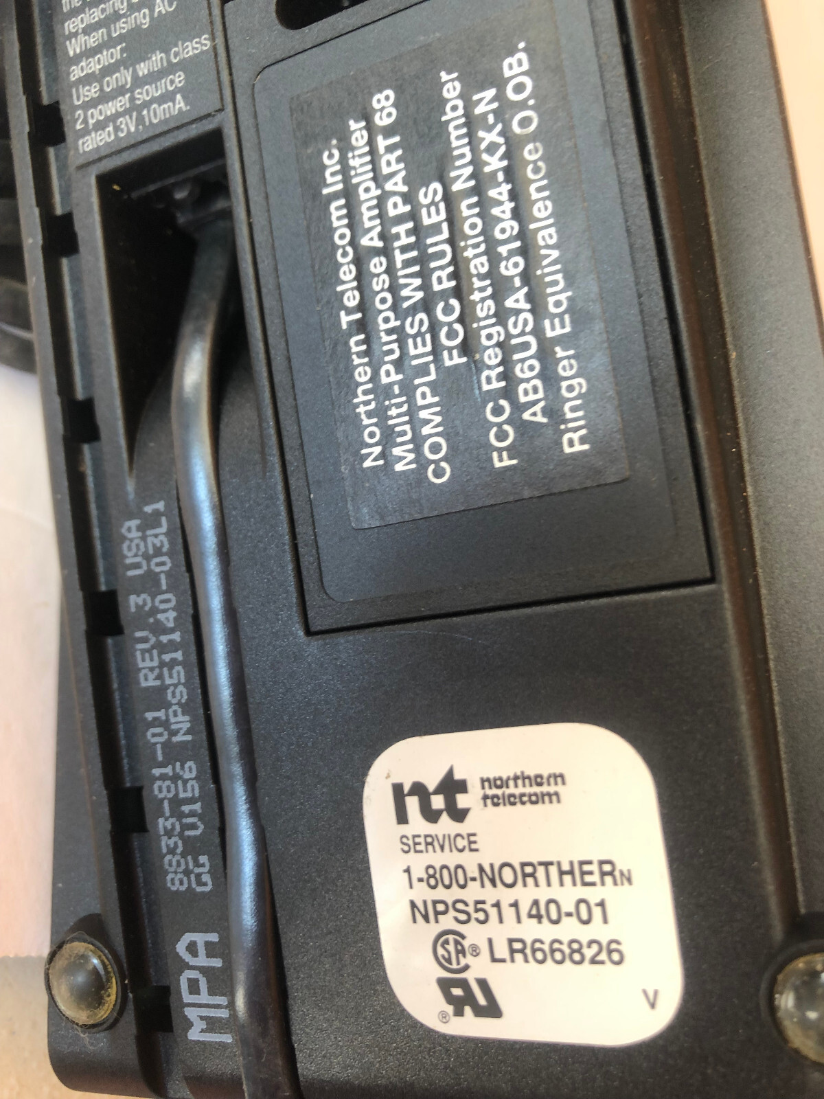 Northern Telecom LR66826 Headset Unit #F4