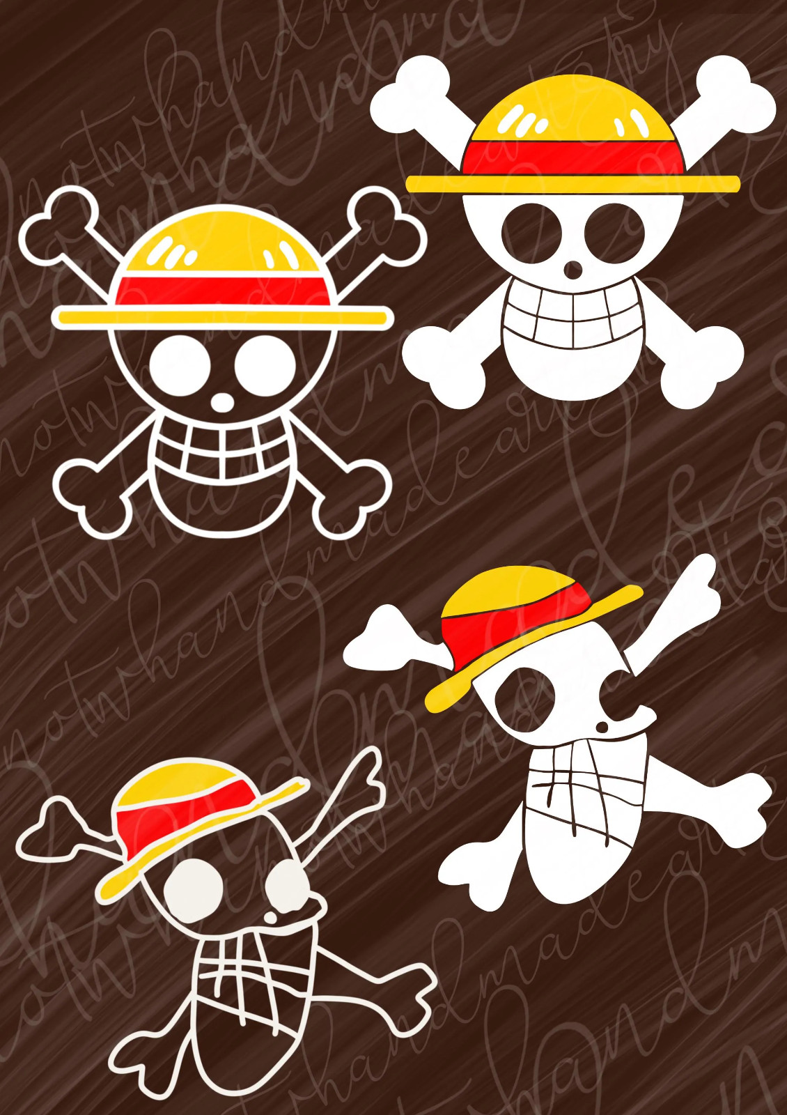 Jolly Roger Anime Vinyl Decal, Straw Hat, Car Sticker