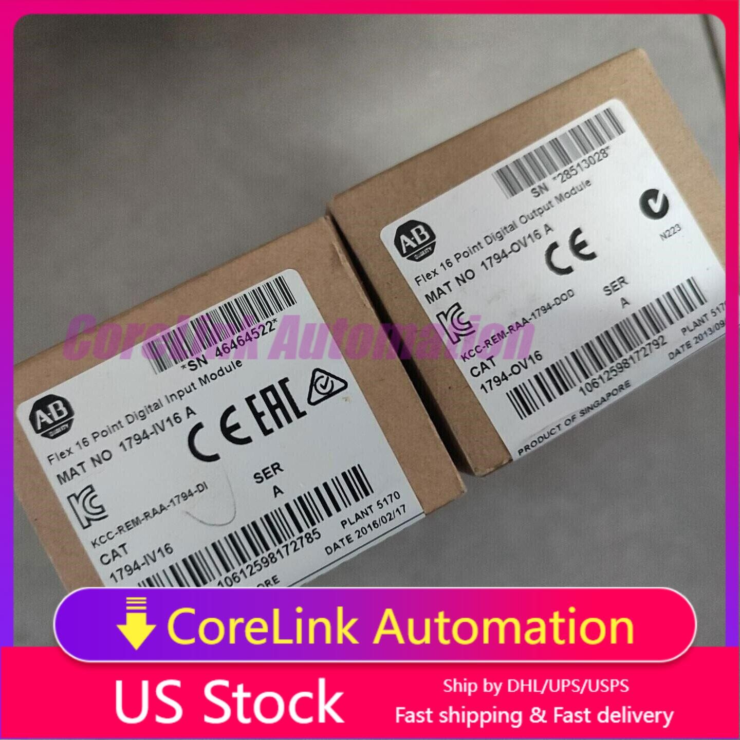 New Factory Sealed AB 1794-IV16 SER A Flex 16 Pt Digital Input Module 1794IV16