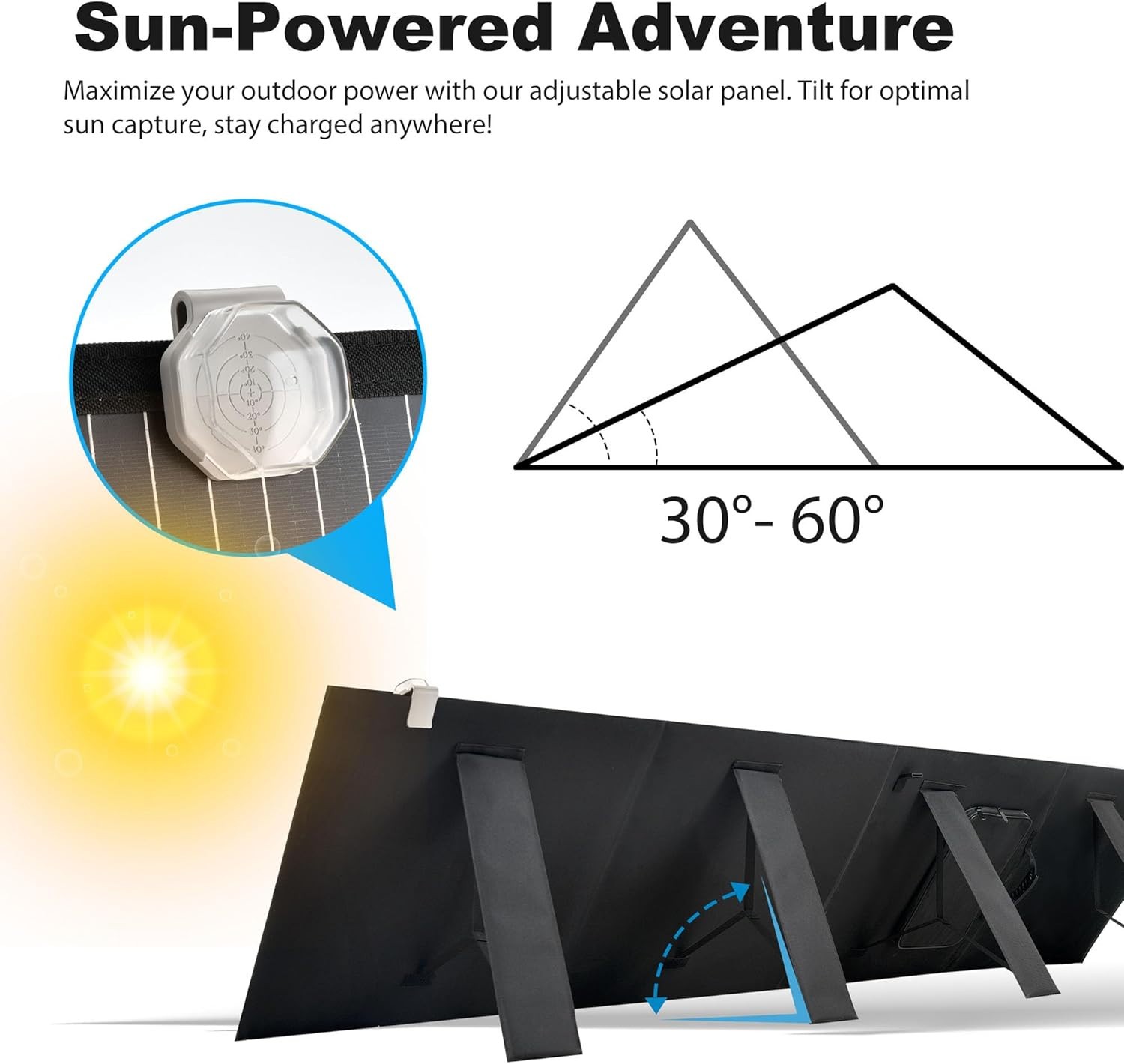 200W Solar Panel Foldable Home Off-Grid for Power Station for Cmaping RVs Boat
