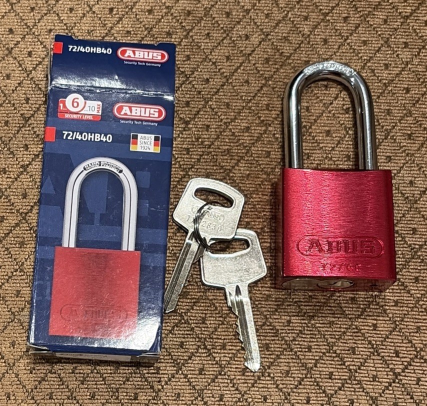 Abus 72 /40 Kd Red Lockout Padlock, Keyed Aluminum, Red