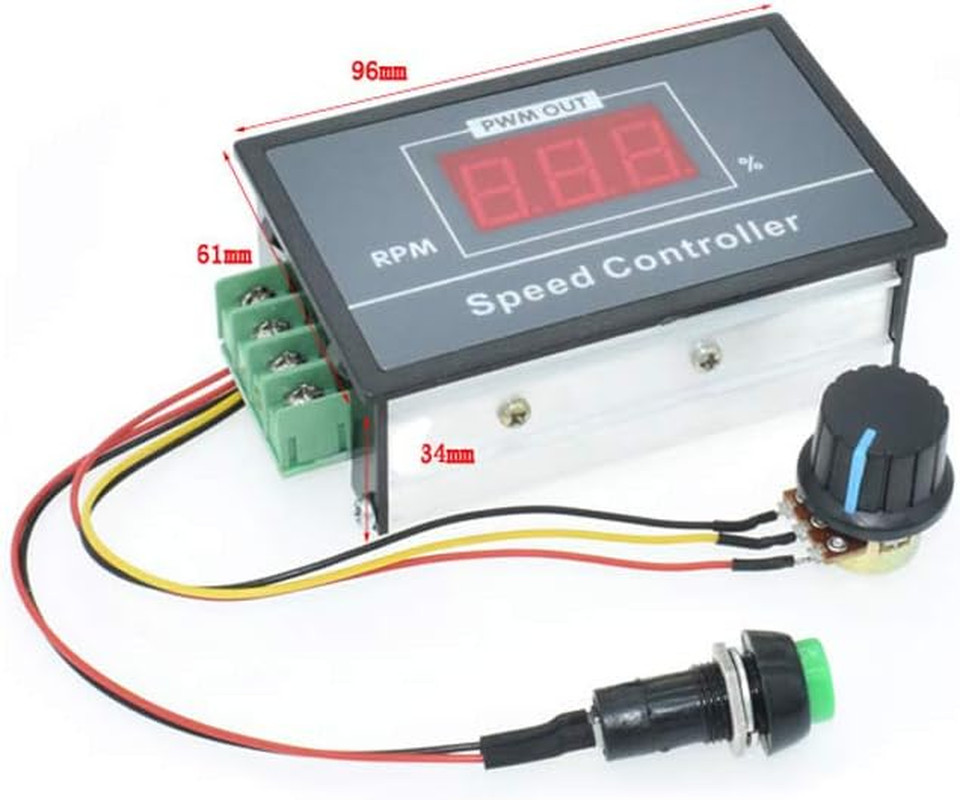 DC Speed Controller DC 6-60V 12V 24V 36V 48V 30A PWM DC Motor Speed Controller,