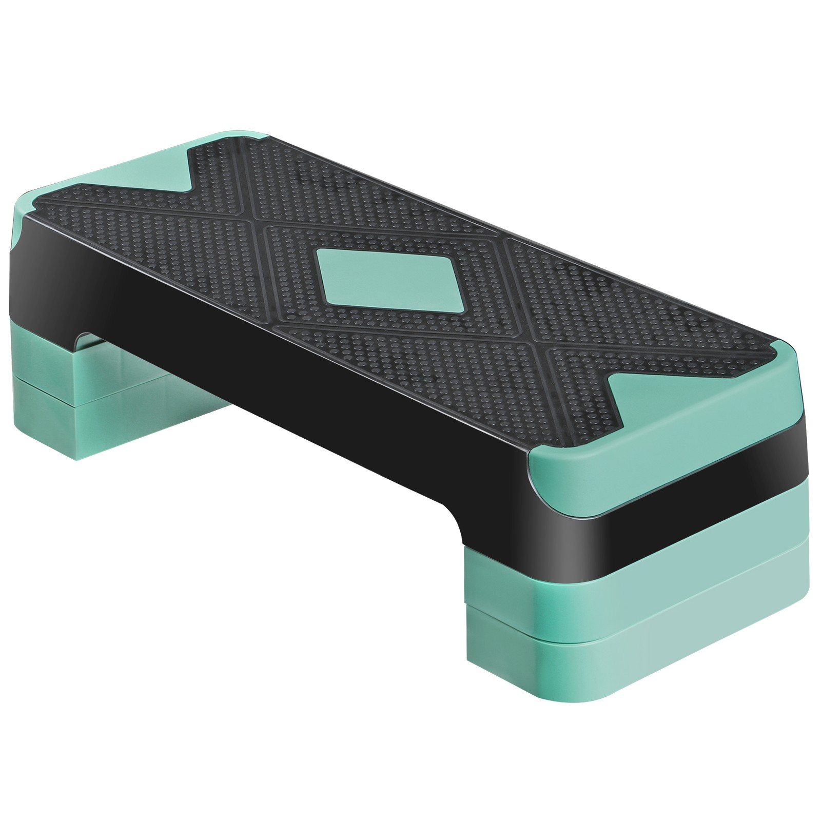 27" Aerobic Exercise Step Workout Step w/ 4”- 8” Adjustable Risers 4 Colors
