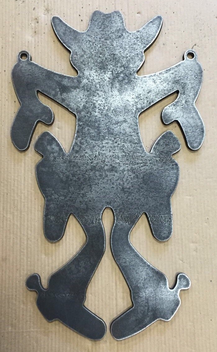 AR500 Steel Target Cowboy Silhouette Gong 1/2"x20"x12"