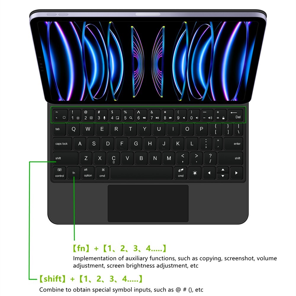 Magic Keyboard For iPad Air (M4) 11-inch Tablet With Stand Case
