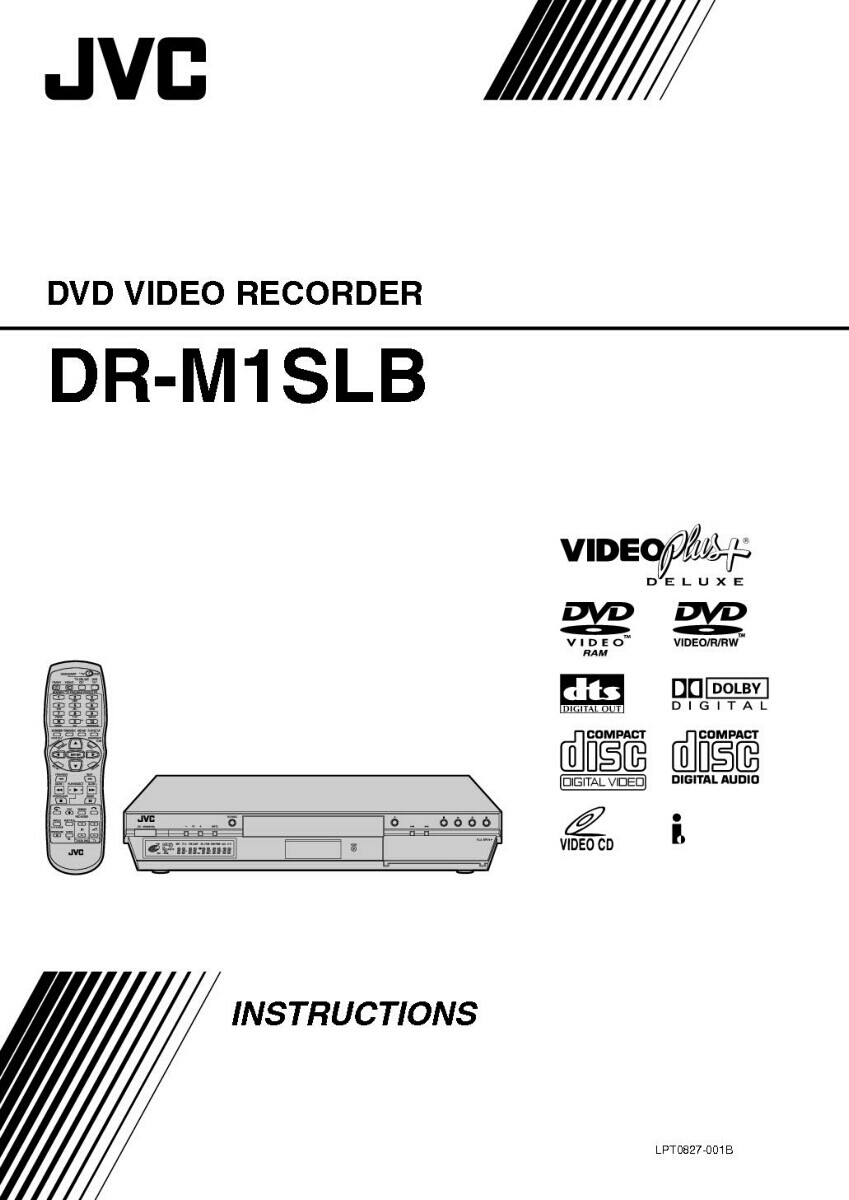 JVC DR-M1SLB DVD Recorder Owners Instruction Manual Reprint