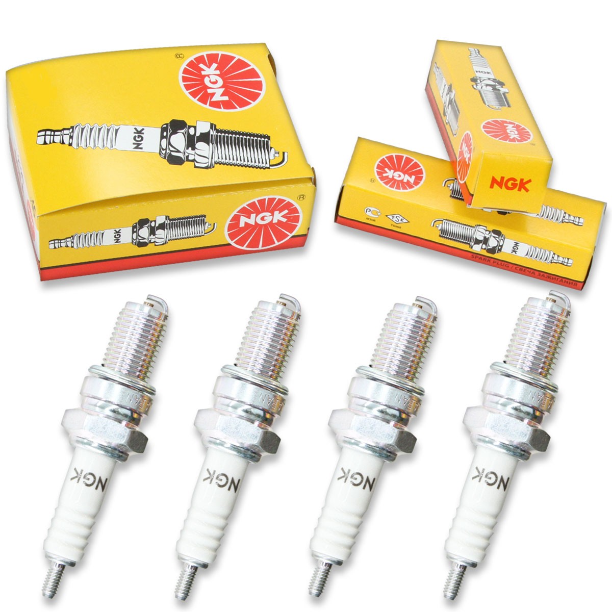 4pcs 88-89 KTM GS500 4-STROKE NGK Standard Spark Plugs 500 Kit Set Engine ks
