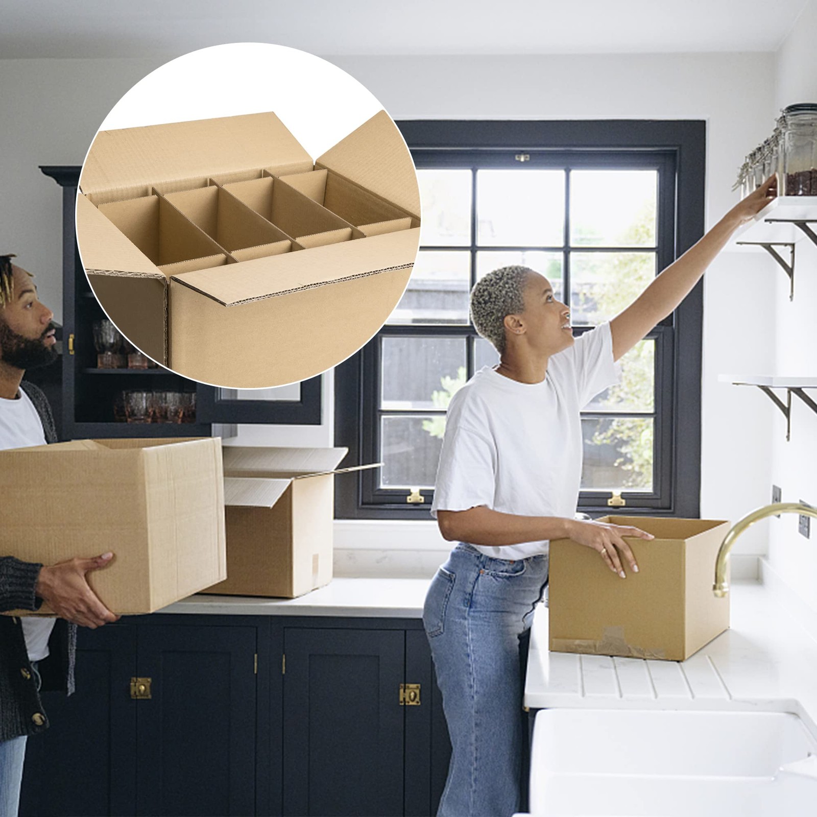 4 Sets Dish Packing Kit,Glass Dividers for Moving Boxes,Kitchen Dish Pack Kit.