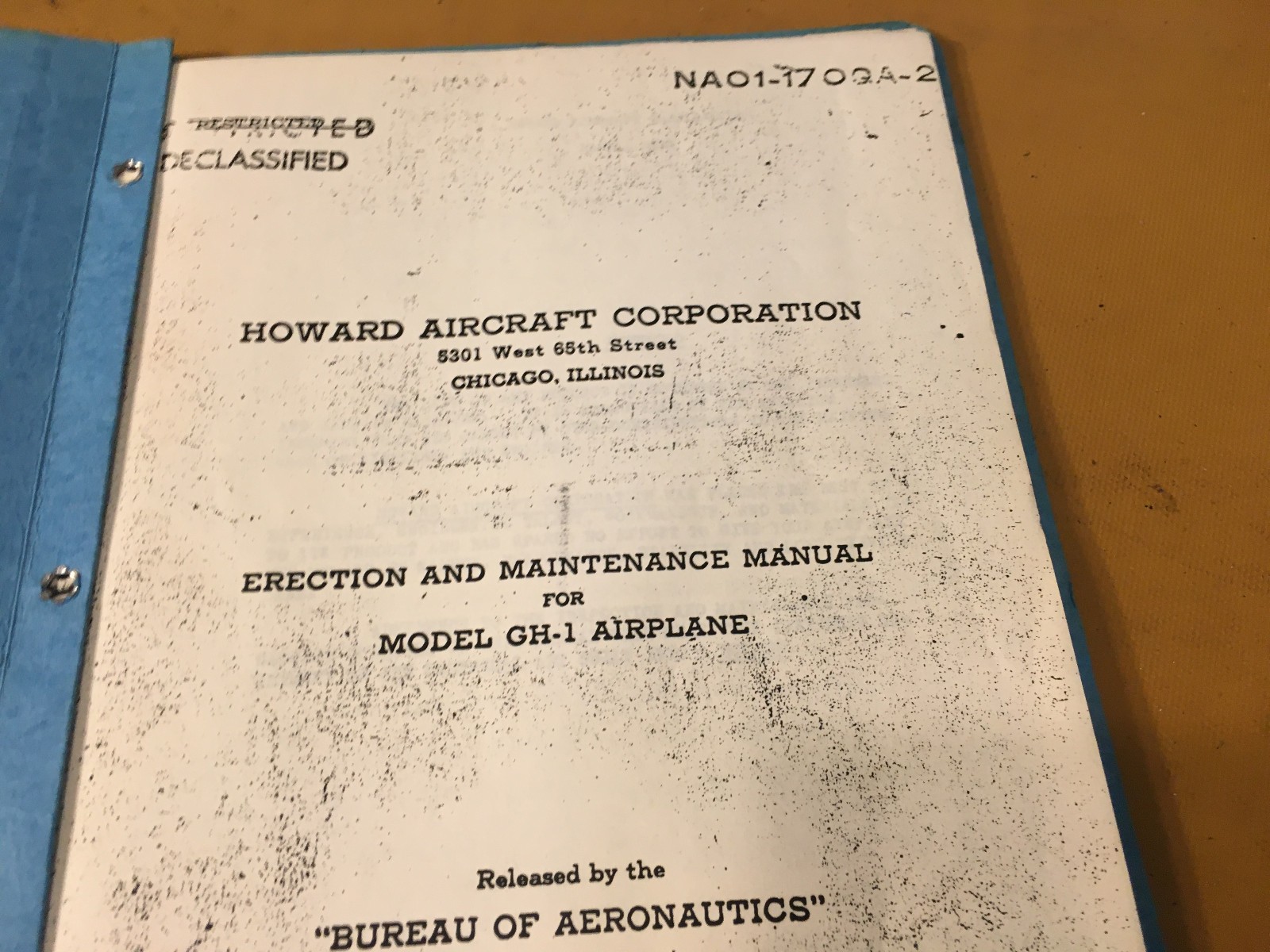 Howard Aircraft GH-1 Erection & Maintenance Manual